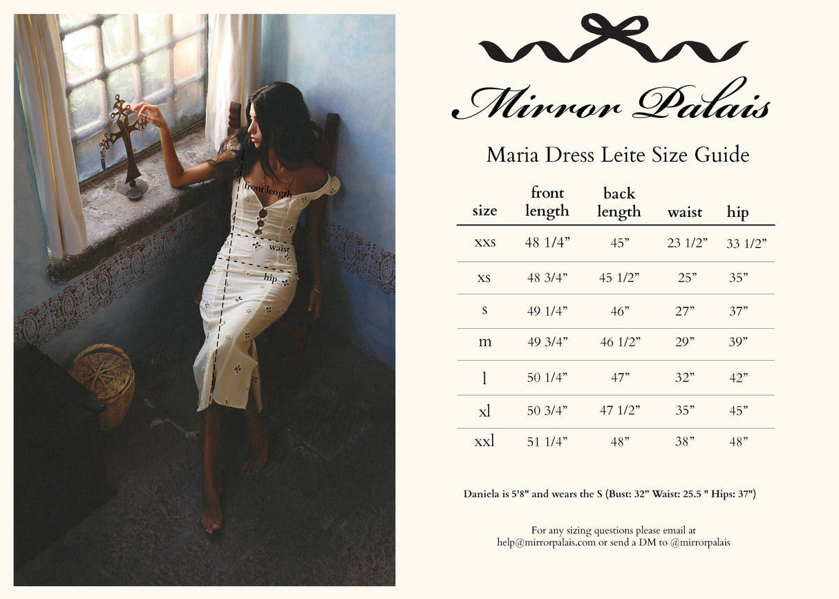 Maria Dress in Leite