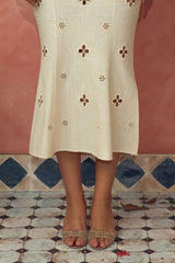 Maria Dress in Leite