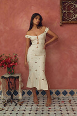 Maria Dress in Leite