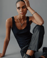 The Black Sheer Tank Top