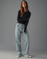 The Black Thin Sheer Longsleeve