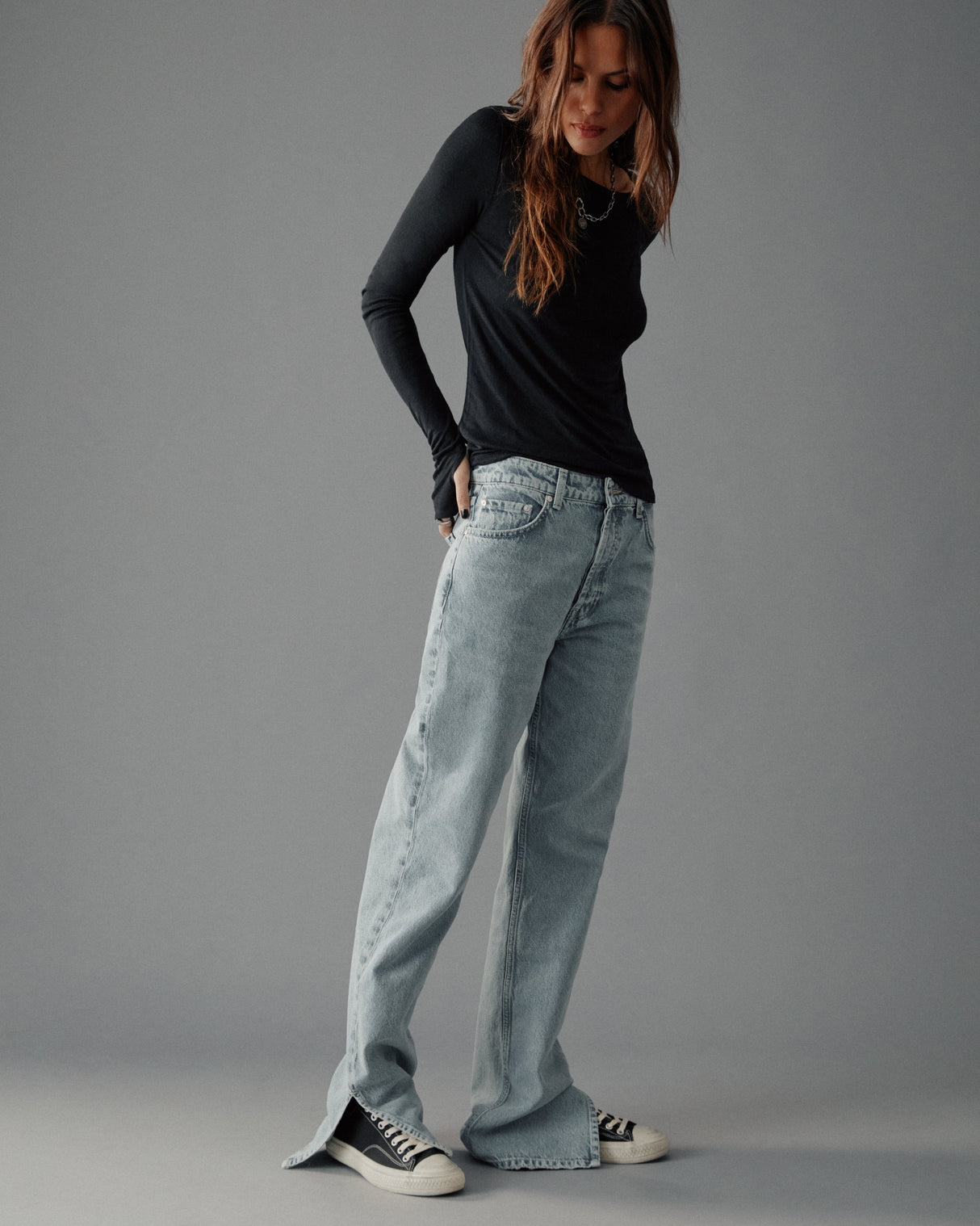 The Black Thin Sheer Longsleeve