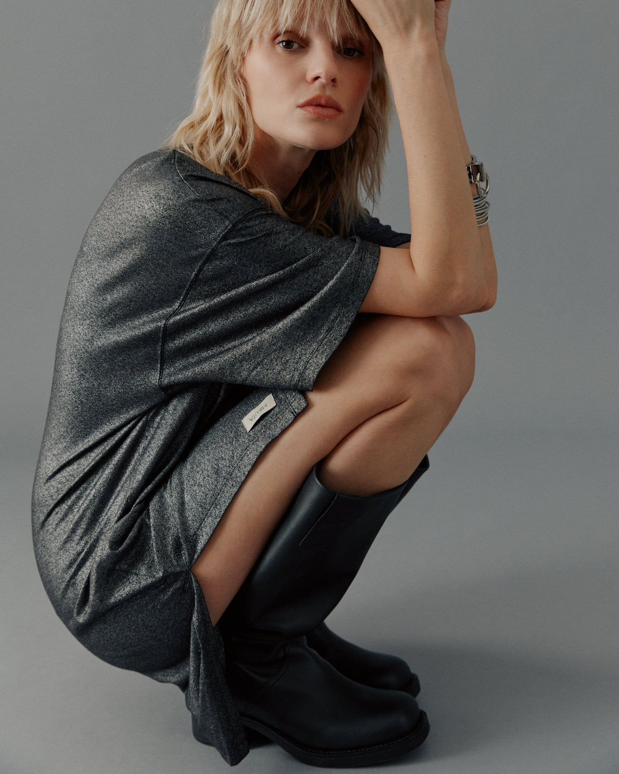 The Dark Glitter T-Shirt Dress